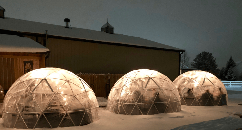 Igloos at Urban Vines Winery