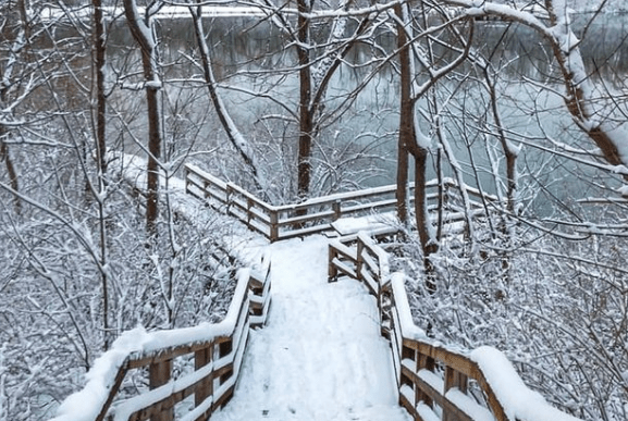 The Best Places to Hike in Indiana During the Winter - Fort Harrison State Park 