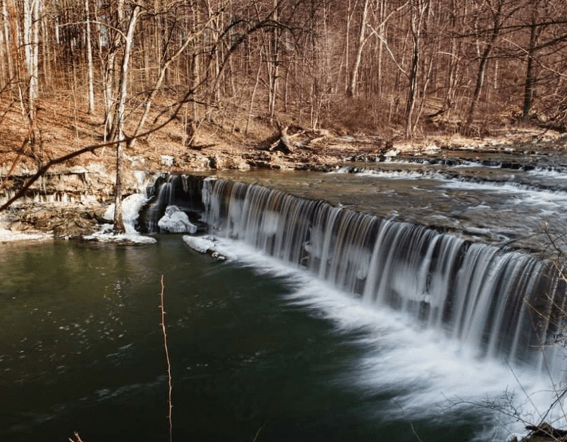 The Best Places to Hike in Indiana During the Winter - Anderson Falls 
